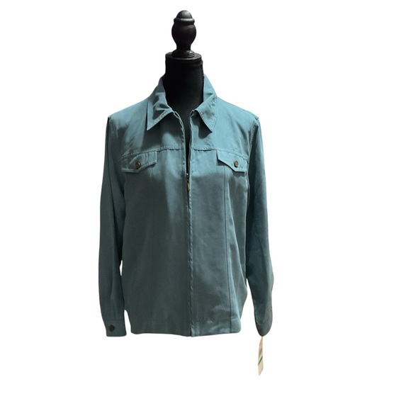 NWT ALFRED DUNNER 2 PIECE SET SIZE 16 PETITE.  POLYESTER BUT FEELS LIKE SUEDE - Picture 2 of 7